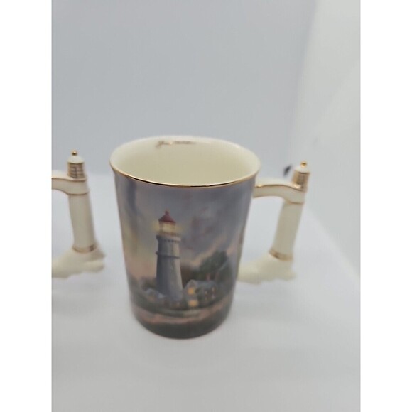 NEW 6th Set of 2Thomas Kinkade Seaside Inspirations Heirloom Porcelain MugsA1380 - Picture 4 of 8